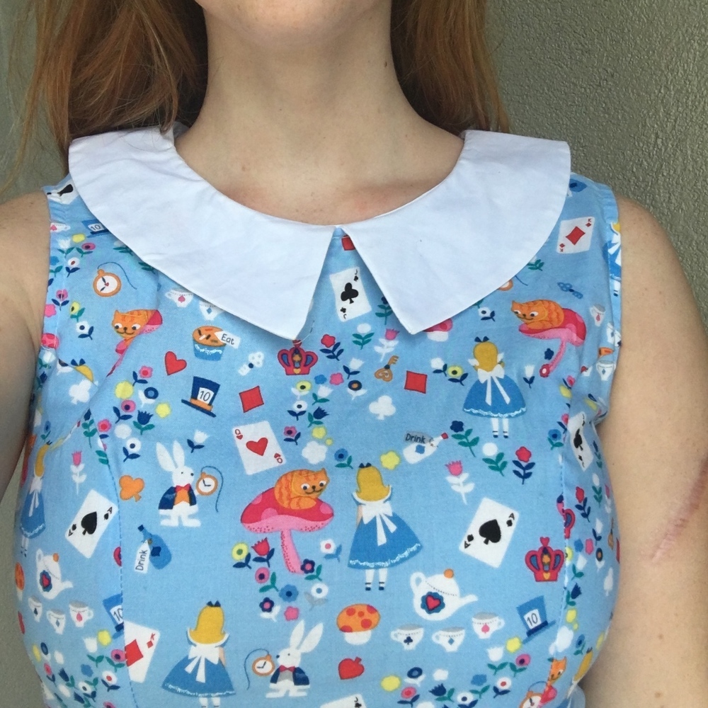 Modcloth Alice in Wonderland Retro Dress